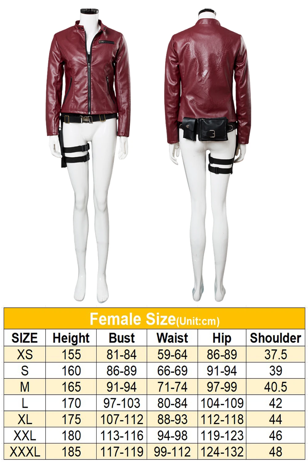 クレア・レッドフィールドコスプレ衣装バイオハザードゲーム変装女性