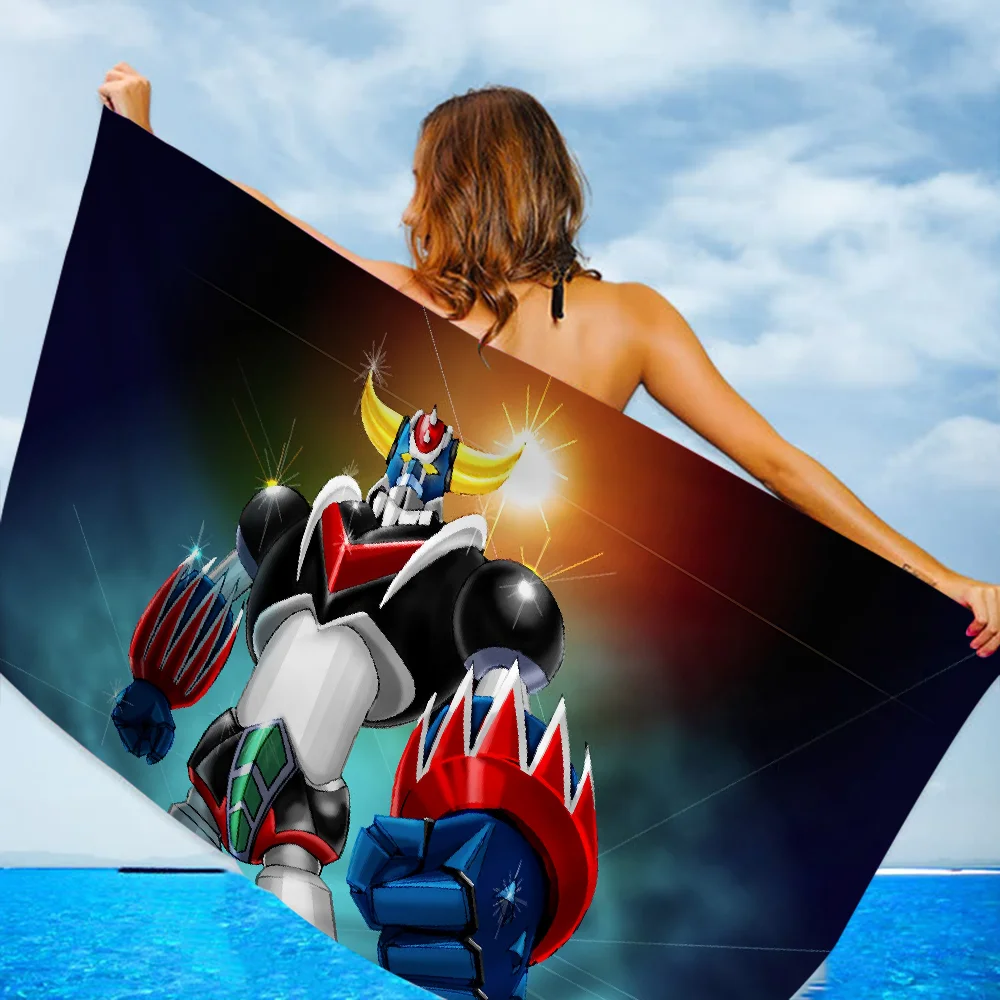 UFO Robot Goldrake Grendizer Sci Fi Beach Towel Cute Kawaii Room Decor Bath Girls Children Hand Towels For Bathroom Shower 6
