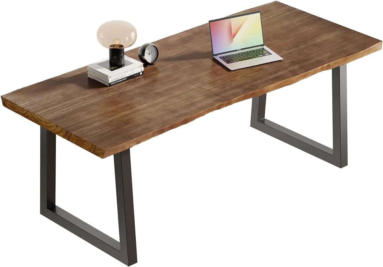

Sihtengxxhongs Solid Wood Computer Desk,Rustic Style 55-inch Large Office Desk- Modern Gaming Working