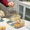 Serving Tray Organizer Elegant Dried Fruit Nut Display Tray with Stylish Elk Lid Nordic Fashion Snack Plate for Fruits 1