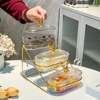Serving Tray Organizer Elegant Dried Fruit Nut Display Tray with Stylish Elk Lid Nordic Fashion Snack Plate for Fruits 1