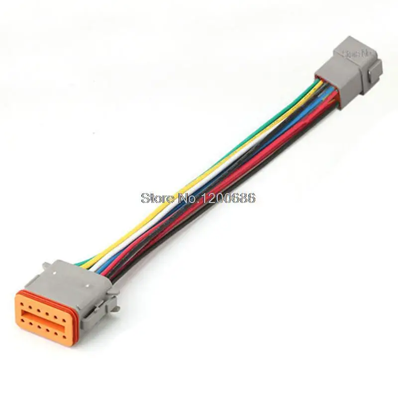 

20CM 18AWG Deutsch DT 12 Pin DT-XT Male Female Extension Waterproof Sealed 12 Circuit ML-XT Sealed Connection WIRE HARNESS