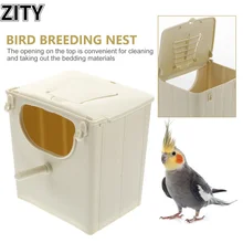 

Hanging Bird Nest Bird Breeding Nesting Box Bird House Hanging Parrot Nest Houses Pet Bedroom for Parrots Budgies Parakeets