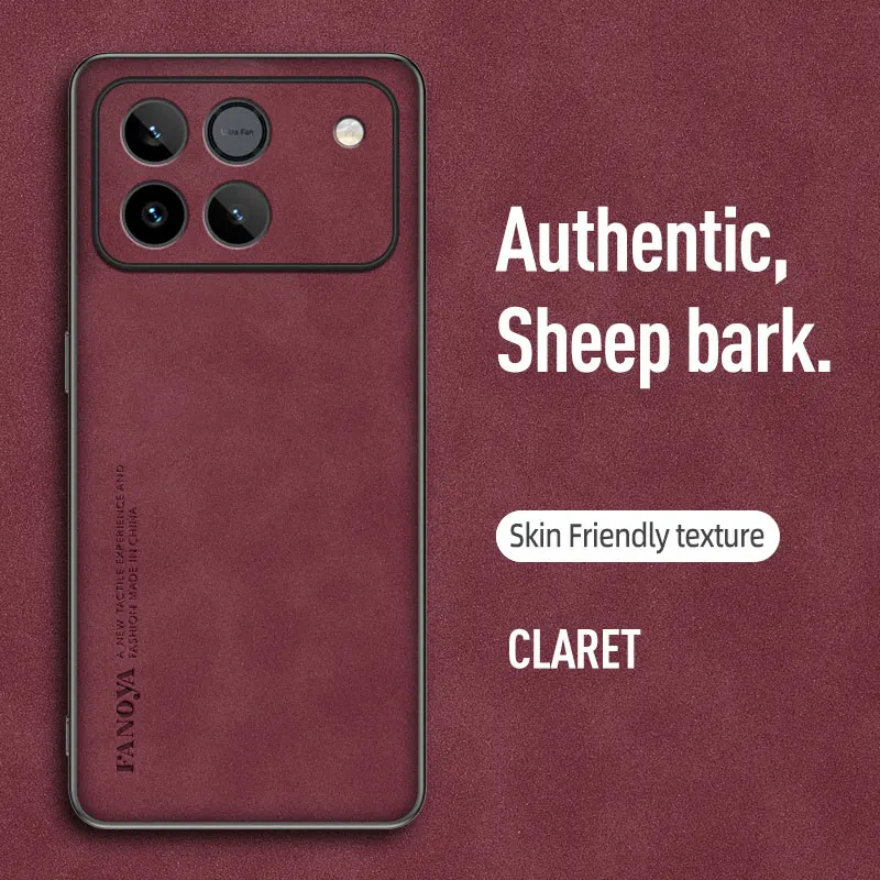 Shockproof Matte Leather Case with Soft Back Cover