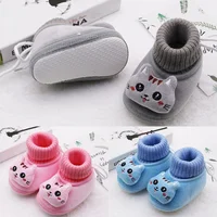 Winter Newborn Baby Girls Winter Boots Cartoon First Walkers Soft Soled Infant Toddler Kids Girl Footwear Shoes Booties 6