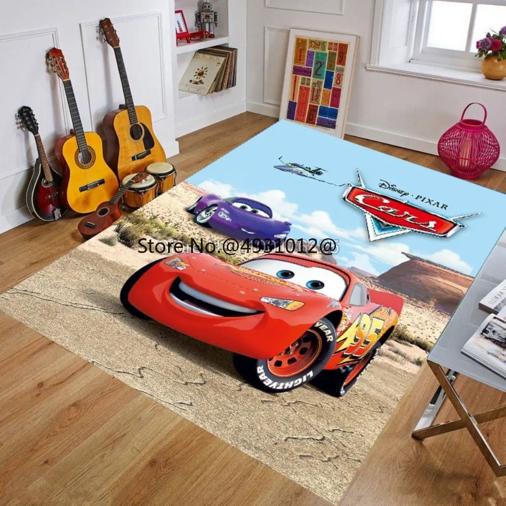 

2023 Disney Lightning McQueen 95 Car Play Mat Kids Room Floor Carpet Gift for Baby Children Adult Room Decoration Non-slip Rug