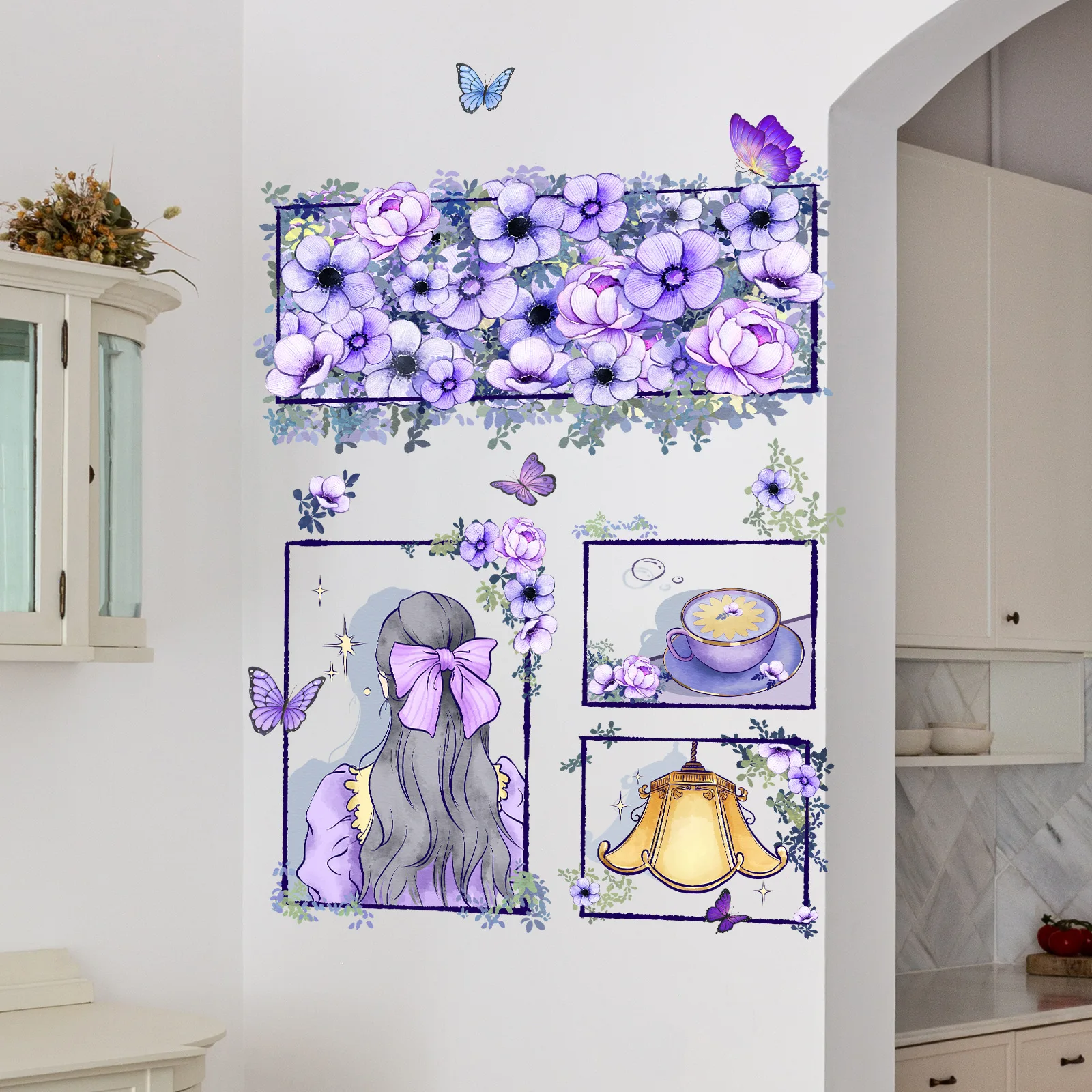 Chambre Bebe Fille Purple Flower Girl Room Butterfly Decor