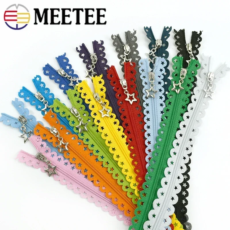 5Pcs25cm(9.8Inches)3#Close-EndNylonZipperStarSliderLaceDecorColorfulZipDIYBagGarmentClothesSewingAccessories-AliExpress