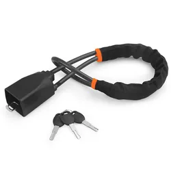 SEAMETAL Universal Car Anti - Theft Steering Wheel Lock with Steel Cable (Black)