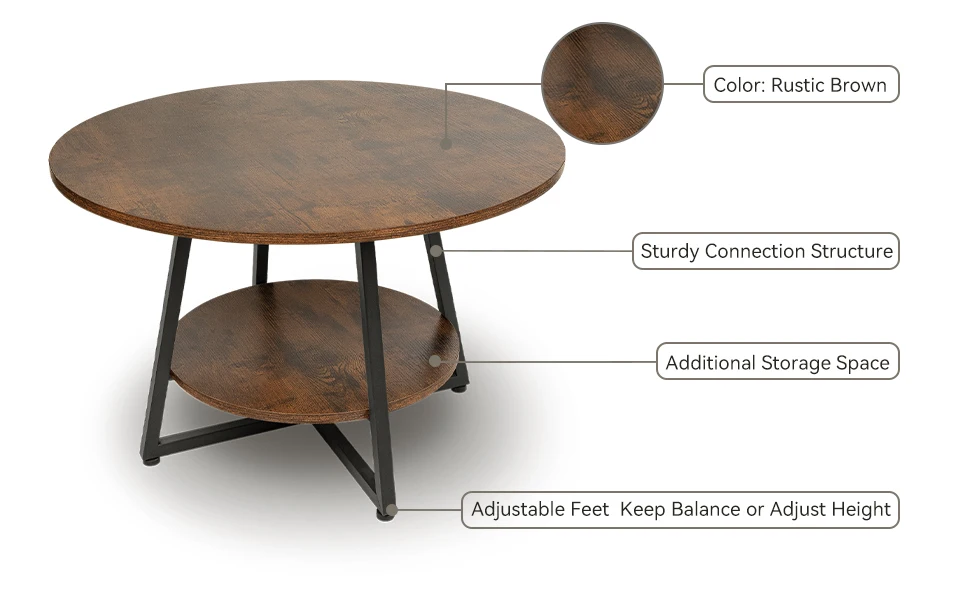 round coffee table for living room