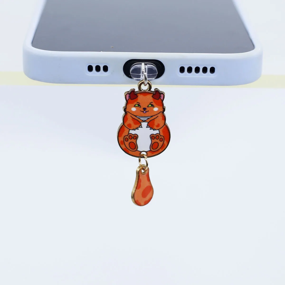 Handy-Staubschutz mit beweglichem Katzenanhänger und Ausdrucks-Gesicht, Zubehör-Dekoration für iPhone 17 Typ-C-Anschluss, Anhänger-Lanyard – Detail 8