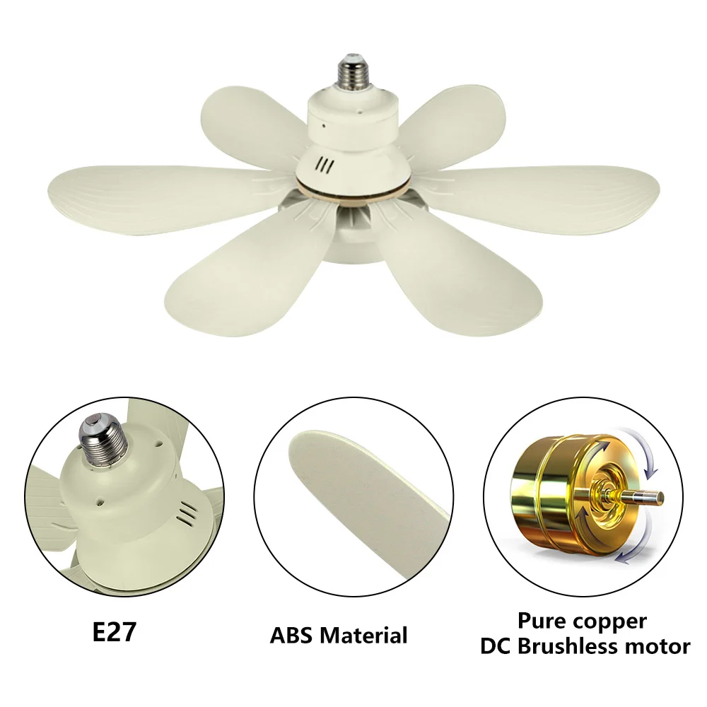 Led Fan Ceiling 40w Ceiling Fan E27 With Remote Control For Dimming Suitable for Living Room Home Decoration