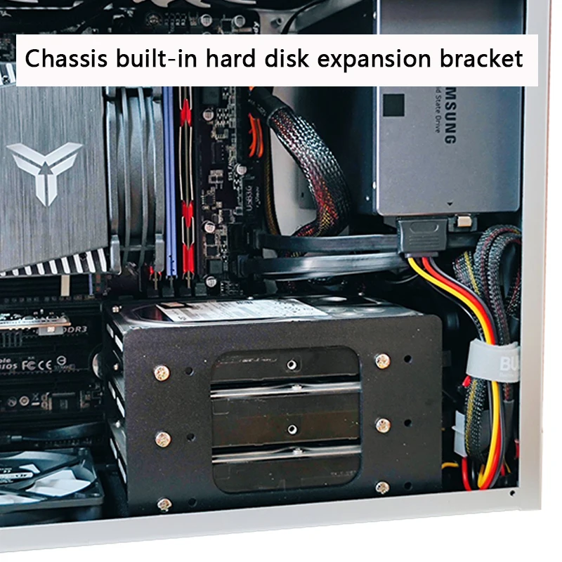 Pwshymi Cage HDD 4 baies Châssis de Cage pour disque dur 4 baies