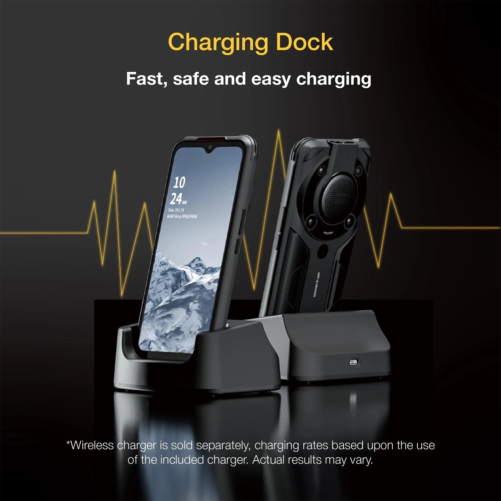 AGM Charging Dock AGM USB-C / Type-C Desktop Charging Dock for AGM Glory G1 AGM Phone Charger