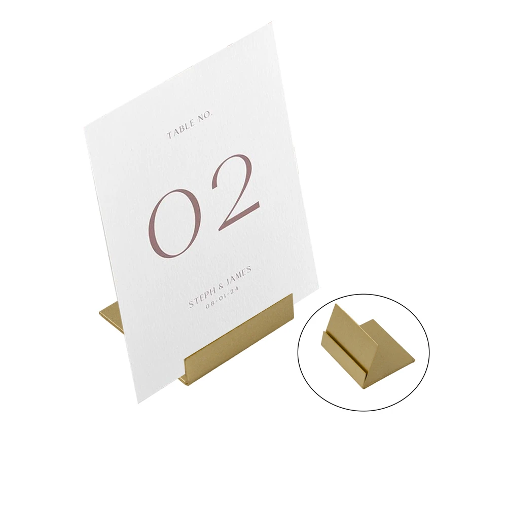 Place Card Holders Copper Table Number Stands Wedding Sign Elegant Message Name L Slant Display Stand card holder credit card holder photo card holder desk card holder card display stand postcard holder acrylic sign holder