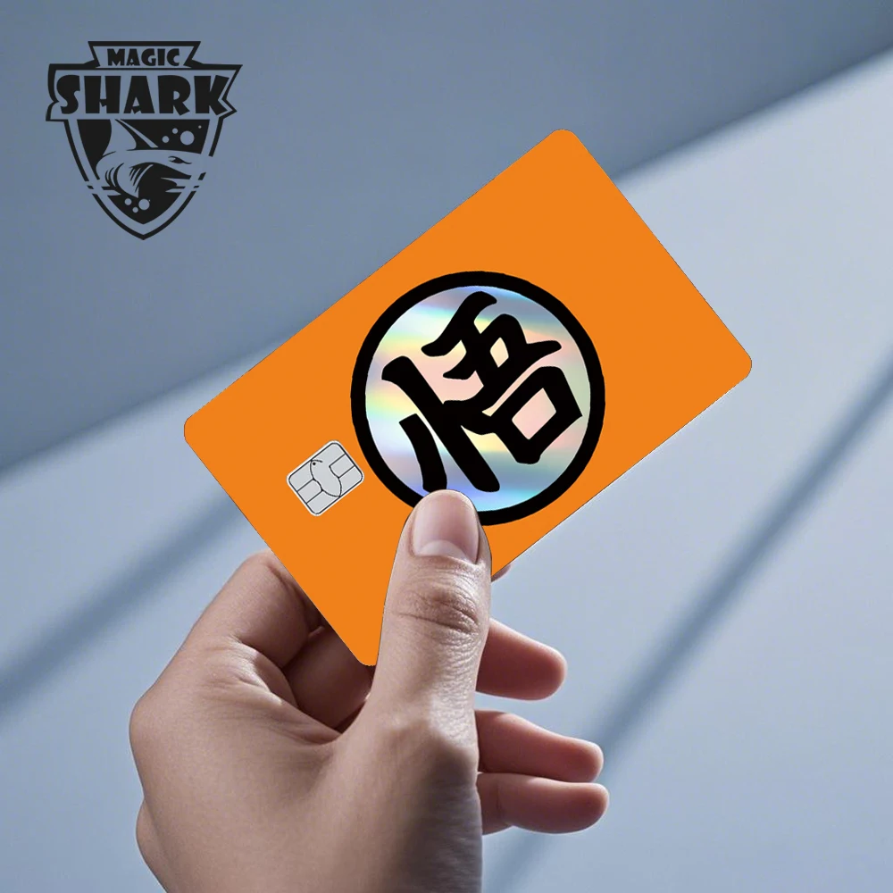 كرات التنين السحرية القرش غوكو فيغيتا كول تسلق ثلاثي الأبعاد ليزر الخصم الائتماني بطاقة ملصق فيلم غطاء الجلد الأمامي