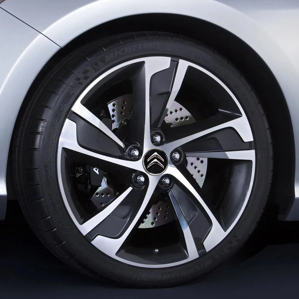 Wheel Hub Covers 4/8/12pcs Genuine 60MM Alloy Wheel Center Cap Replacement for Citroen Most Model Caps Auto Decoration