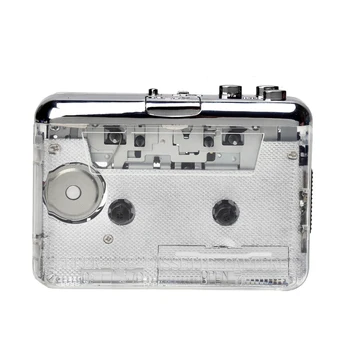 TON010 Cassette Player Portable Tape Recorder To Mp3 Full Transparent Shell USB Cassette Capture To MP3 Format Tape Music Player 2