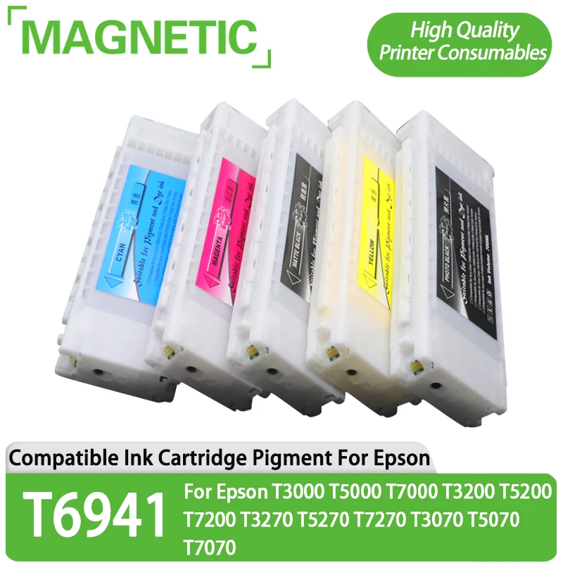 

T6941-T6945 Compatible Ink Cartridge Pigment For Epson T3000 T5000 T7000 T3200 T5200 T7200 T3270 T5270 T7270 T3070 T5070 T7070