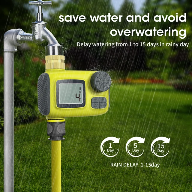 Automatic Water Timer Intelligent Irrigation Watering System LCD Display IPX5 Sprinkler Timer Garden Programmer Equipment 4