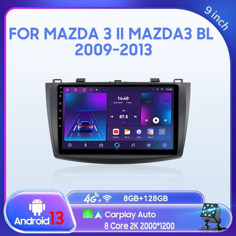 QSZN For Mazda 3 II Mazda3 BL 2009-2013 2 din Android 13.0 Car