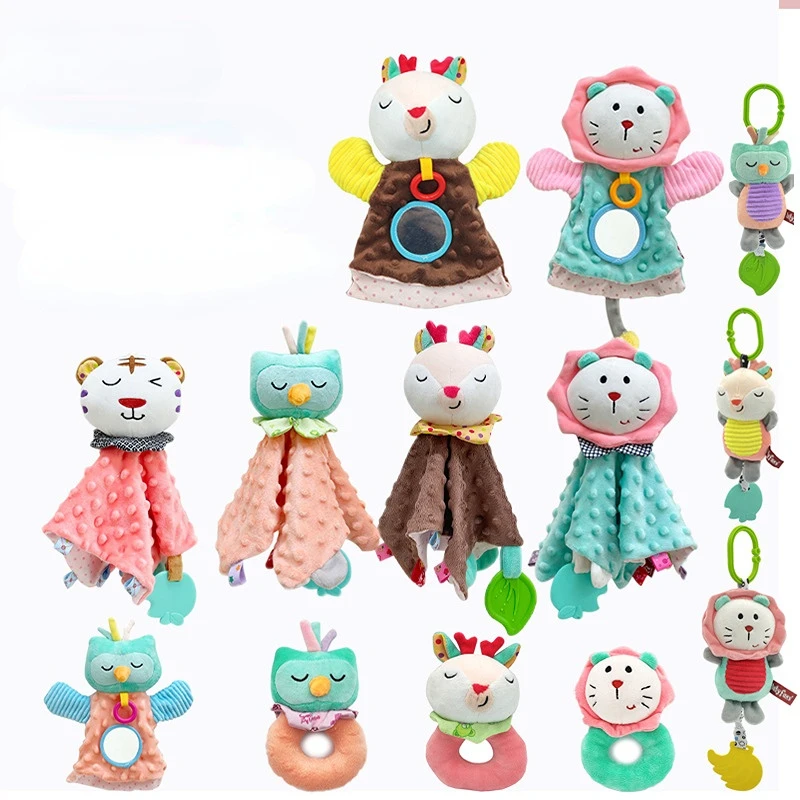 

0-3 Years Old Baby Sleeps with Comfort Dolls Can Be Imported Hand Puppets Baby Bean Down Car Hanging Toys Toddler Toys