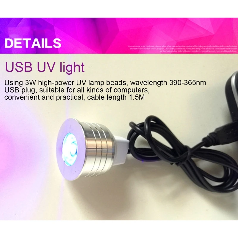 UV Curing Lamp LED UV Glue Curing Lamps USB Ultraviolet Lights Screen Phone Repair Lights for Green Oil Circuit Board Maintenance