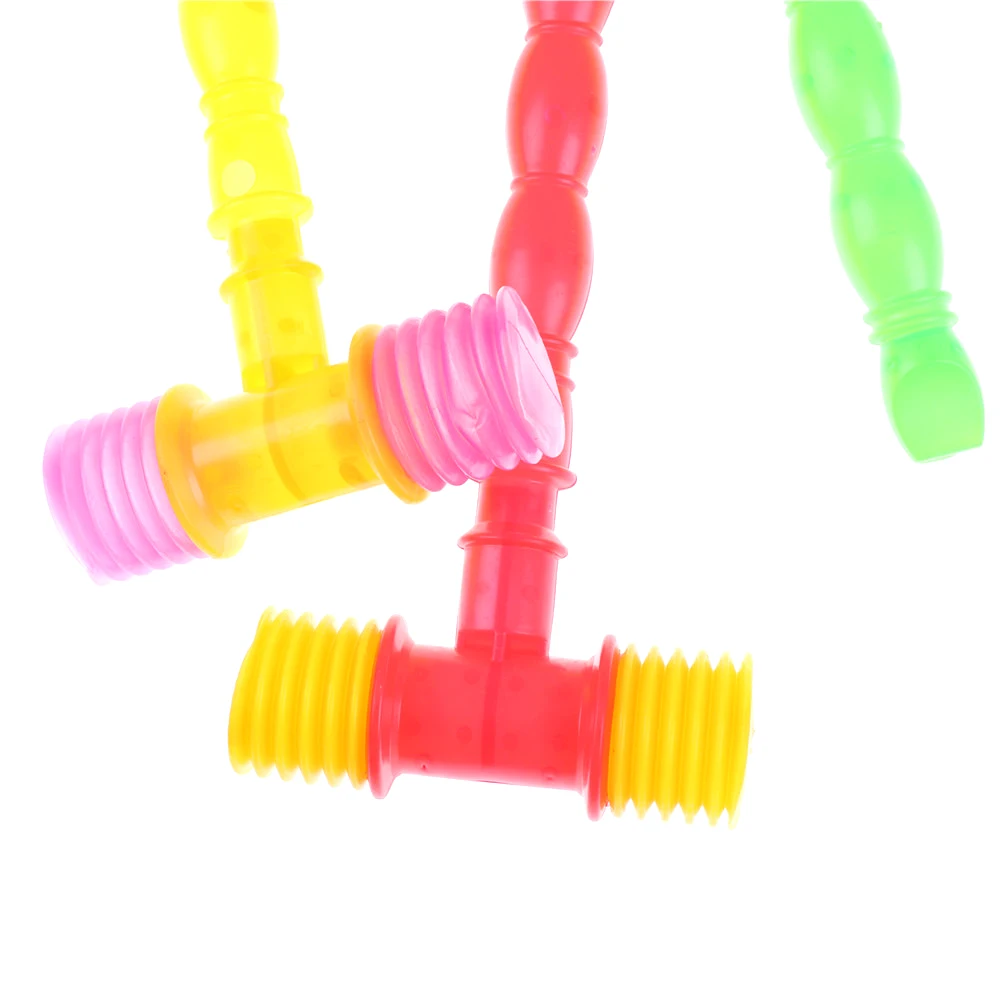 25cm Child Training Toddler Kids Handle Plastic Hammer Whistle baby Toys Noise Maker Funny Toys