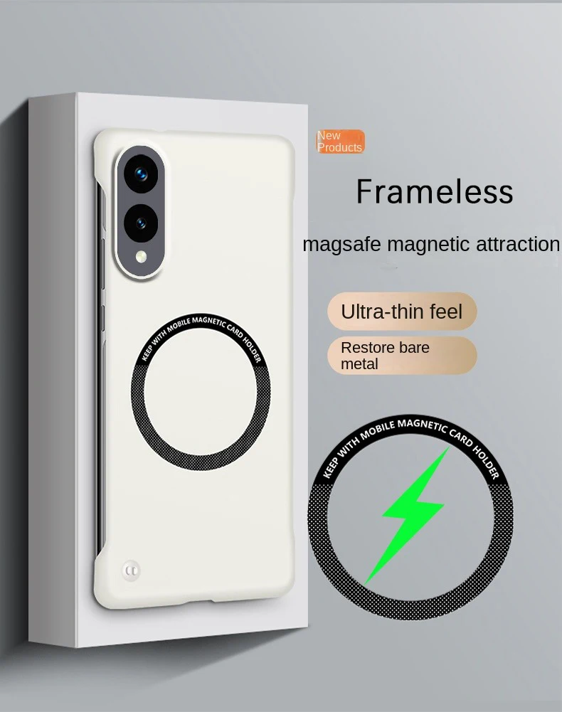 Frameless Magnetic Wireless Charging Case - Durable Hard PC Cover