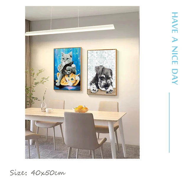 CHENISTORY peinture sans cadre par numéros animaux sur toile photos par numéros peinture acrylique par numéros décor à la maison peinture numérique 2