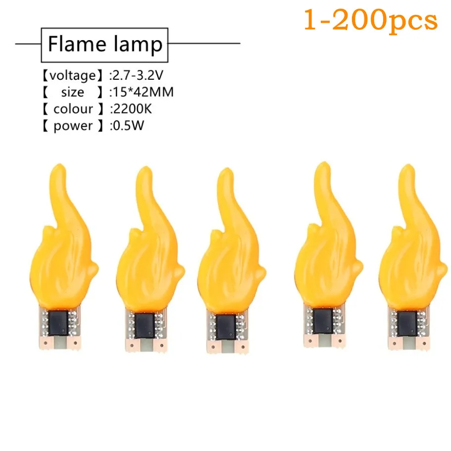DC 3V-5V Led COB Flash Candles Edison Flame Warm White 2200K LED Filament Diode DIY Christmas Party Decoration 1pcs 30pcs 100pcs