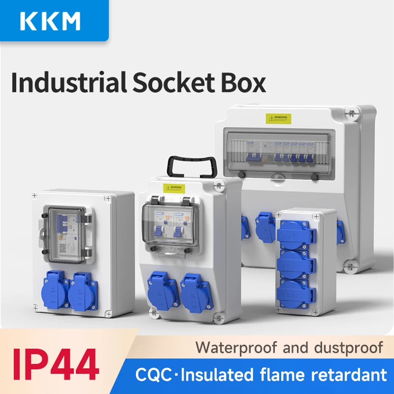 กล่องชาร์จไฟอเนกประสงค์พร้อมตัวแปลงและเบรกเกอร์กันน้ำใช้กลางแจ้งขนาด250V 16A EU รถยนต์ไฟฟ้าติดผนัง 1