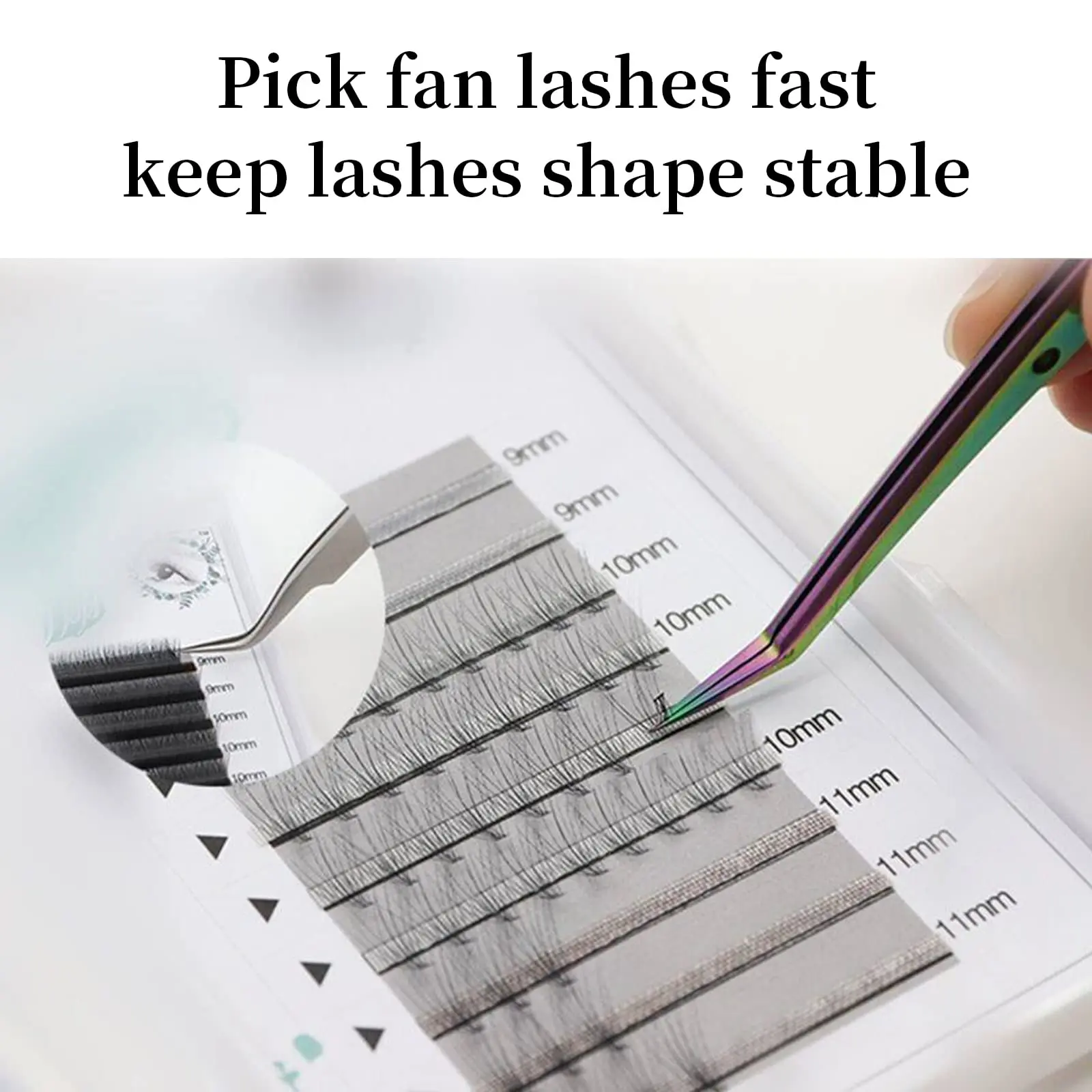Professional 3D Volume Eyelash Extension Tweezers with Excellent Closure