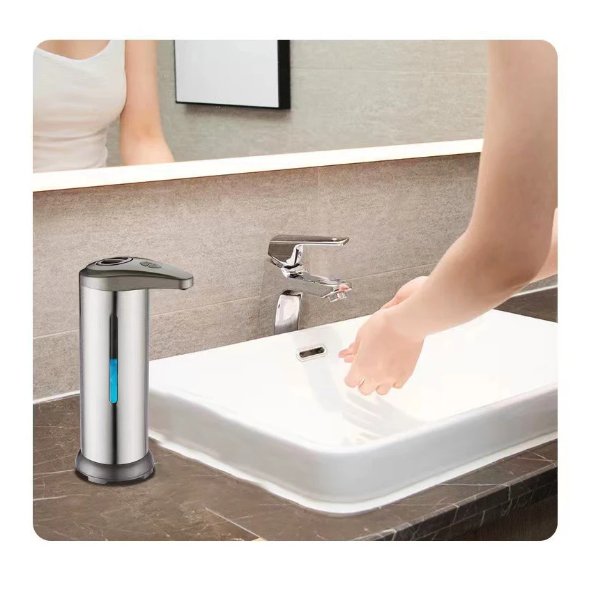 Automatic Liquid Soap Dispenser Touchless Sensor Bathroom Smart Foam Machine 280ml Infrared Liquid Soap Dispenser Pump Container 5