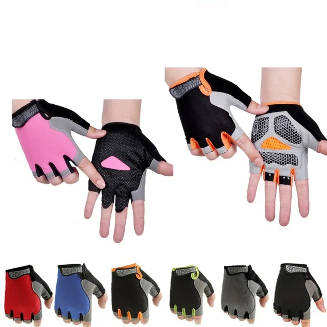 Anti slip shock breathable half finger gloves men women half finger gloves breathable cycling gloves bicycle