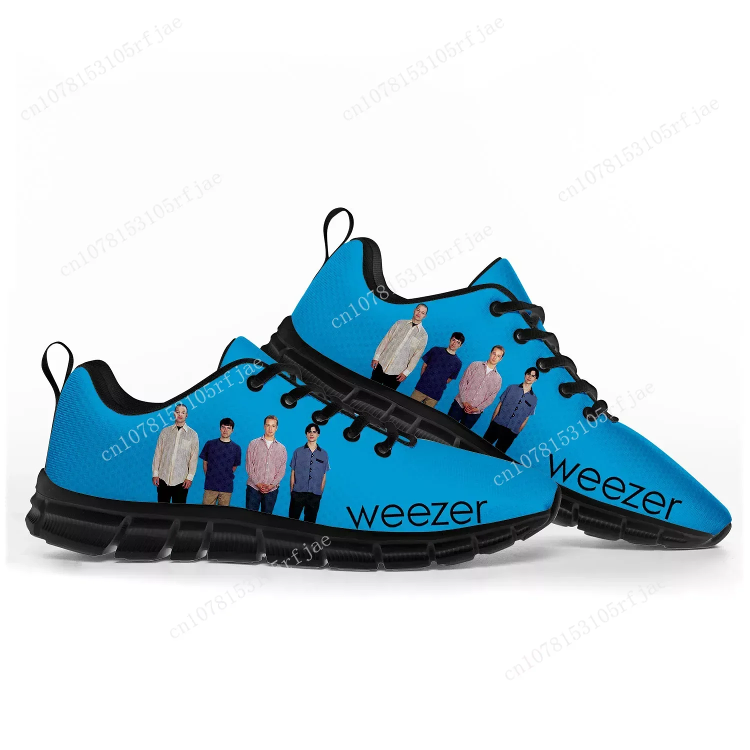 

Weezer Pop Rock Band Like Sports Shoes Mens Womens Teenager Kids Children Sneakers Casual Custom High Quality Couple Shoes Black