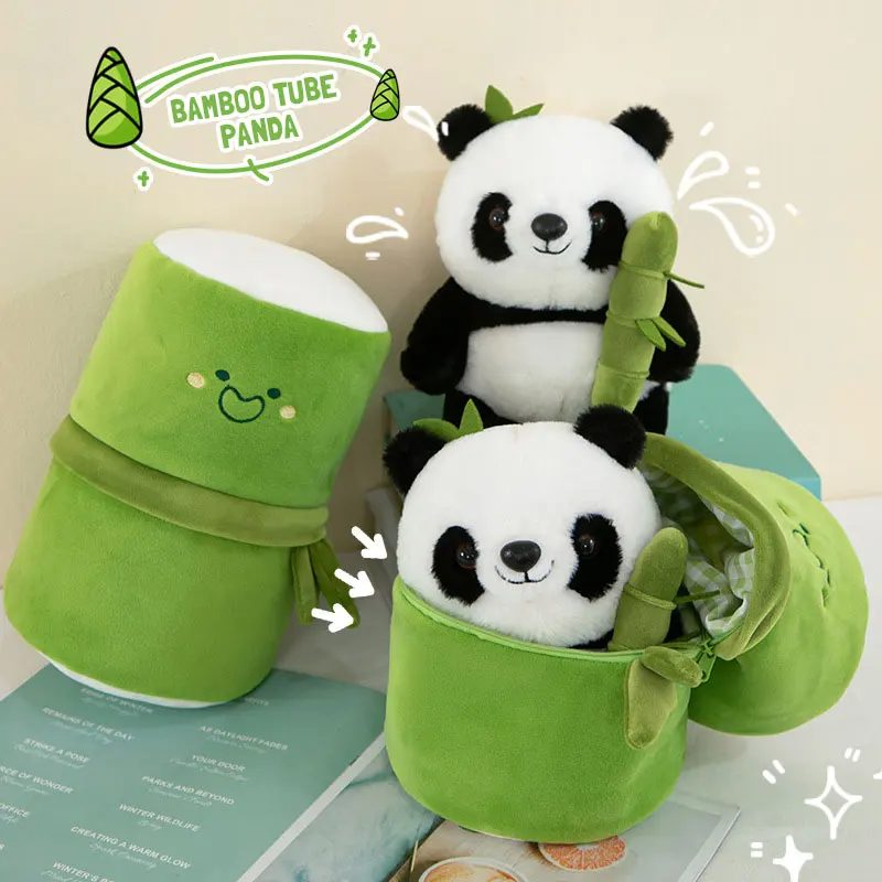 25/38CM Panda with Bamboo Soft Plush Doll Pillow Stuffed International Favorite Dolls Birthday Christmas Gifts Presents for Kids 5