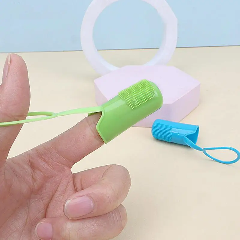 

Cat Toothbrush For Finger Pets Toothbrushes With Pull Rings Dog Teeth Odor Remover For Fresh Breath For Camping Home Pet Store