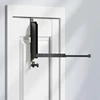 Folding Clothes Drying Rack, Aluminum Alloy Over The Door Hanger With Retractable Rod, Foldable Portable For Bathroom Promotion 4