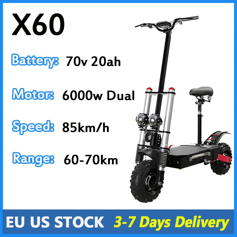 ★SHUUU★ X500/X60 Jue Shuai Electric Scooter 85KM/H Fast Speed Scooter