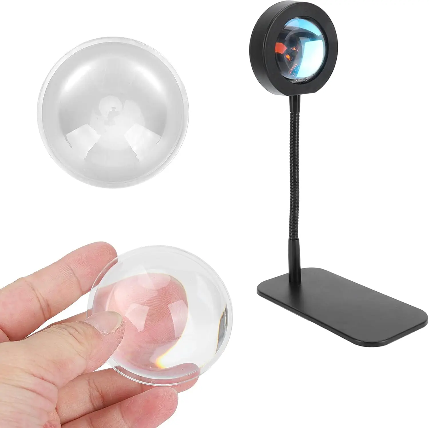 Eye Opening Stuff LED Optics Lens,Convex Glass Lens Easy Installation for Magnifying Glasses Outdoors Telescopes About 60mm/24in