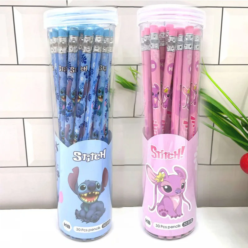 30 قطعة/صندوق أنيمي غرزة الملاك قلم رصاص سلسلة الشكل الاطفال القرطاسية القلم اللوازم المدرسية العودة إلى المدرسة عيد ميلاد هدية الكريسماس