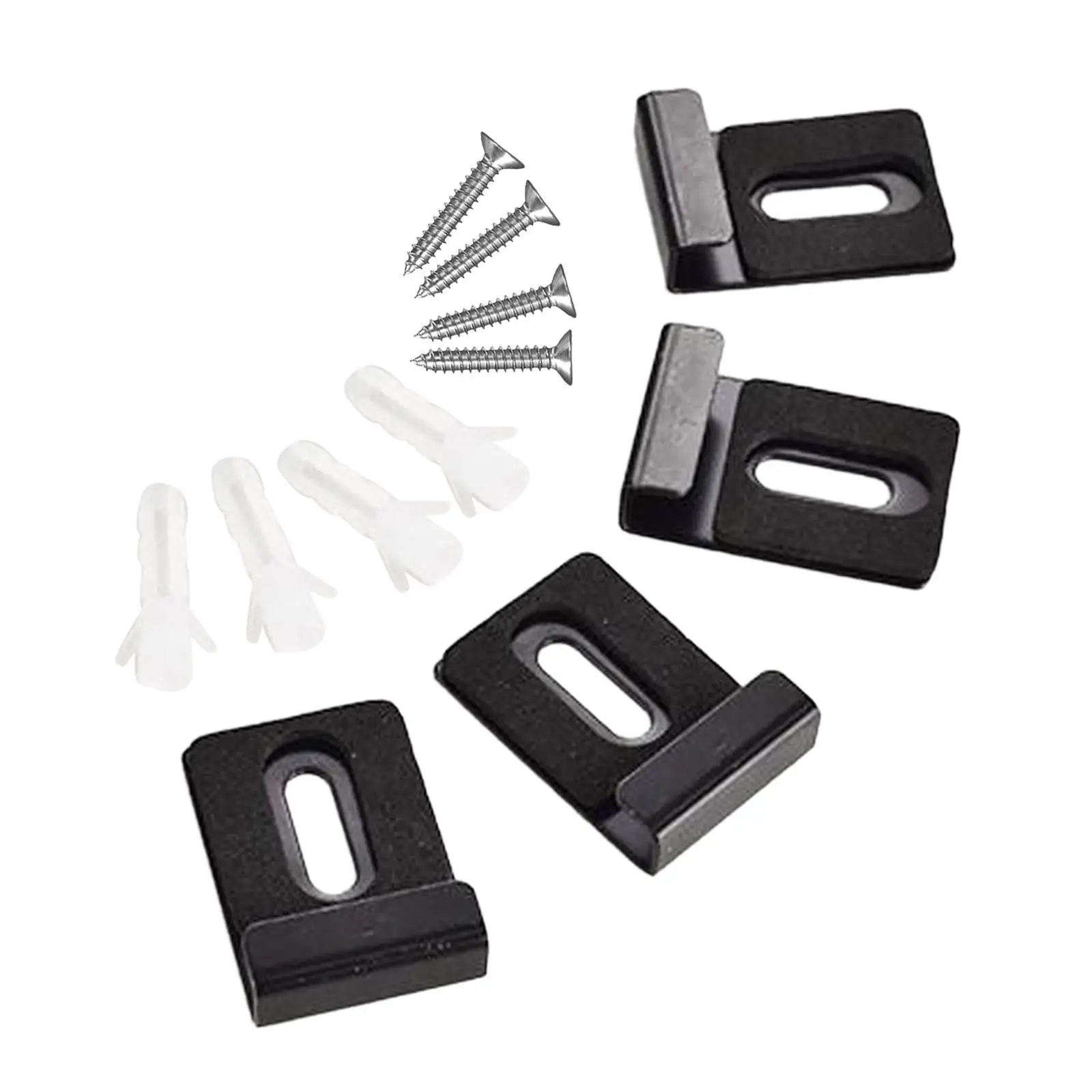 Mirror Holder Clips 4 Pieces Kits Wall Mounting For Frameless Billboard Displays