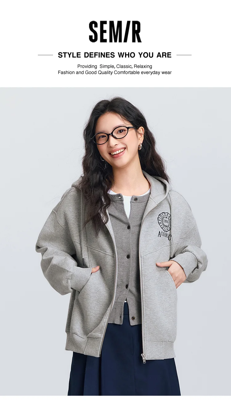 Women Hooded Jacket – Lightweight Spring Casual Coat With Loose Drop Shoulder