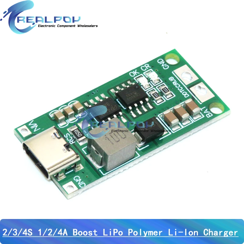 Mehrzelliges 2s 3s 4s Typ C bis 8,4 V 12,6 V 16,8 V Step-Up Boost Lipo Polymer Li-Ionen-Ladegerät 7,4 V 11,1 V 14,8 V Lithium-Batterie