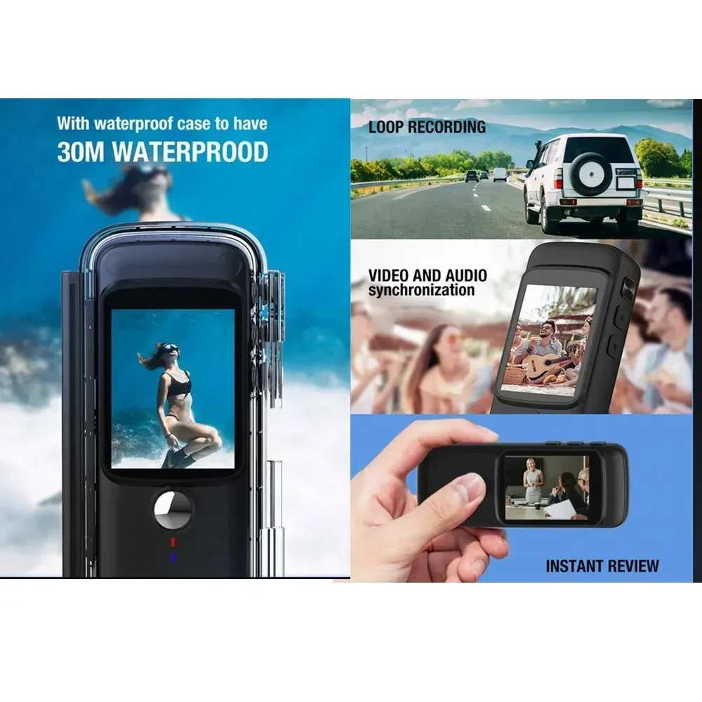 4K WiFi Anti-shake Action Camera Dual Screen 30m Waterproof Touch Screen Sport Camera for Travel Video Recorder Diving Bodycam 4