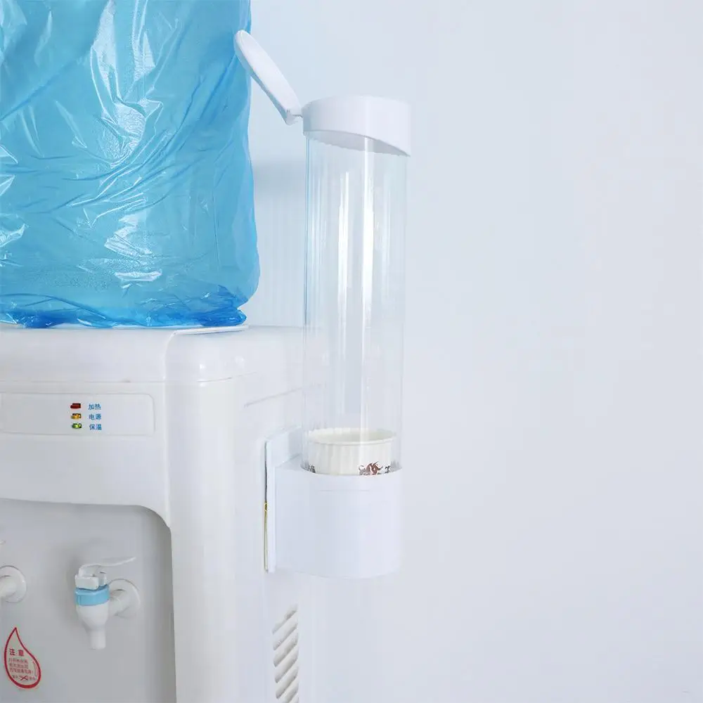 For Water Dispenser For Home Office Plastic Dustproof Wall Mounted Storage Rack Cup Dispenser Cup Holder Cup Remover