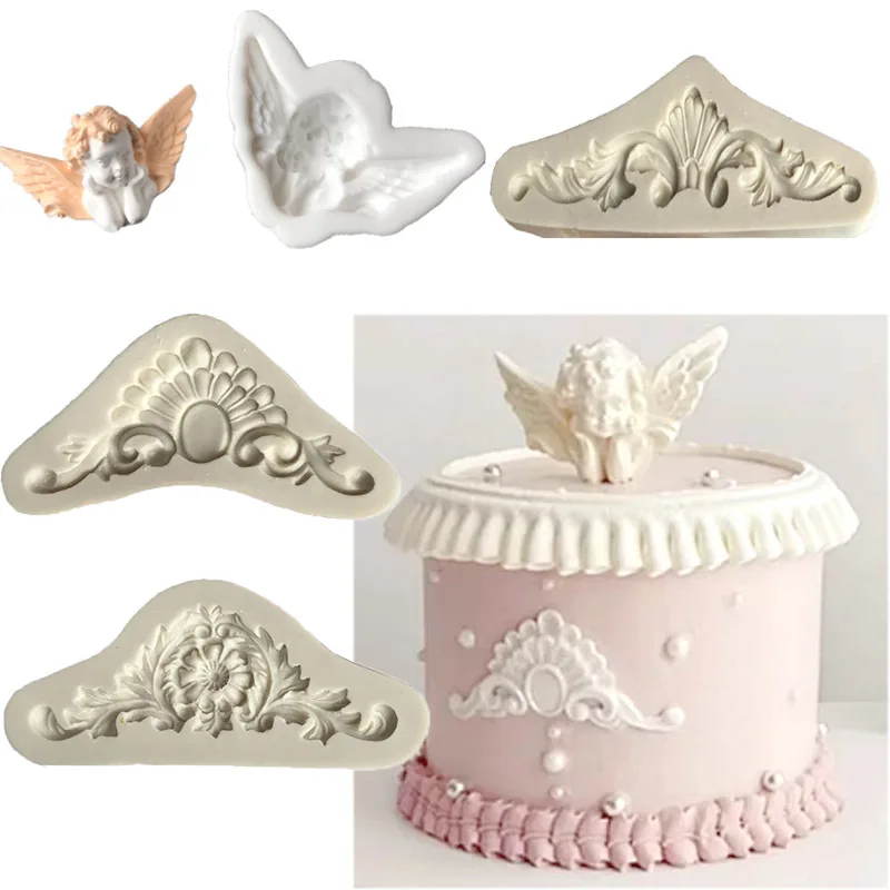 

European Style Embossed Silicone Mould Vintage Lace DIY Baroque Fondant Cake Chocolate Decoration Baking Tool Clay Gumpaste Mold