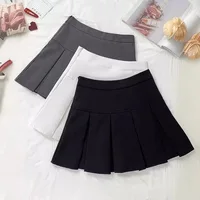 Jupe courte plissée grise taille haute pour femme, mode féminine, amincissante, polyvalente, anti-transparence, coupe trapèze, nouvelle collection printemps-automne 3