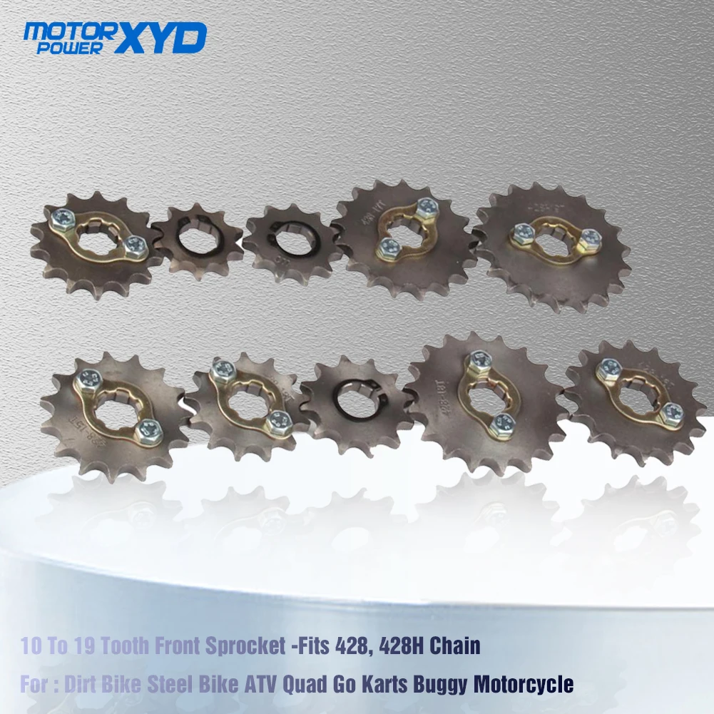 Front Engine Chain Sprocket T Teeth 428# 20mm 10-19 For Dirt Pit Bike Monkey ATV Quad Go Kart